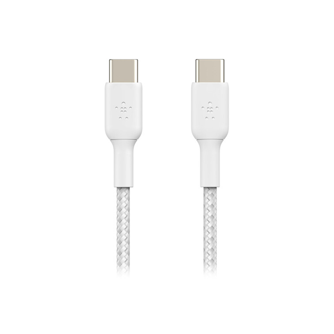 Belkin USB-C to USB-C Braided Cable 2M- White, 2-Pack Belkin USB-C to USB-C Braided Cable 2M- White, 2-Pack